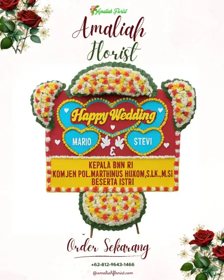 Papan Bunga Pernikahan Anduring